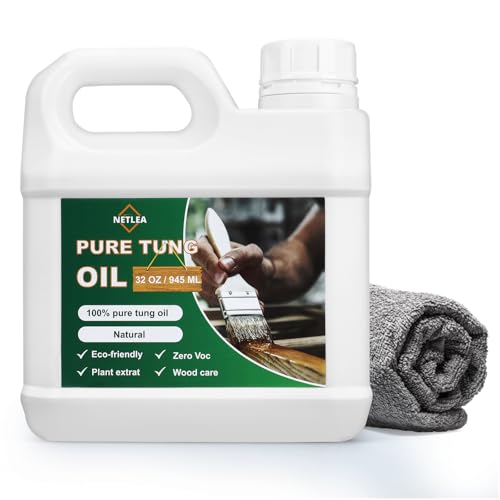 100% Pure Tung Oil 32oz – Natural Finish for Furniture & Floors - size: 32 Ounce
