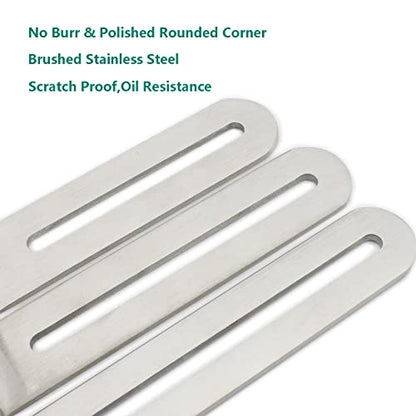 4 PCS Adjustable L-Shape Corner Brace, ULIFESTAR Heavy Duty Thicken Stainless Steel Joint Right Angle Brackets L Slotted Support Shelf Bracket for PC Case,Fixing Furniture-120x165x3mm/4.72x6.5x0.12'' - size: Silver 4.72 x 6.5 x 0.12 inches