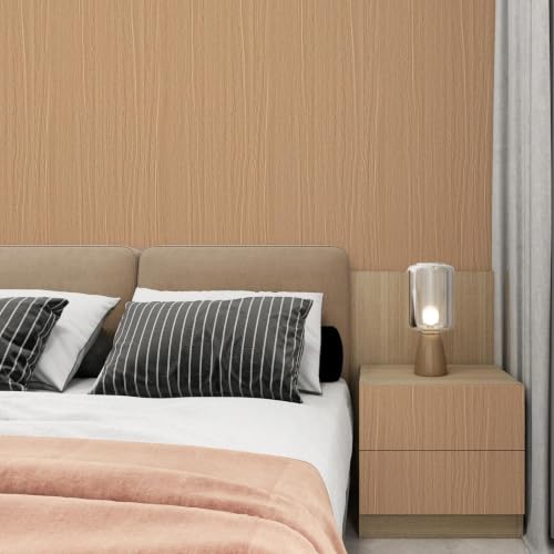 Brown Wood Wallpaper 11.8"x275"Wood Contact Paper Peel and Stick Wallpapers Waterproof Self-Adhesive Vinyl Wallpaper Film for Furniture Countertops Cabinets - color: Brown, size: 11.8" x 275"
