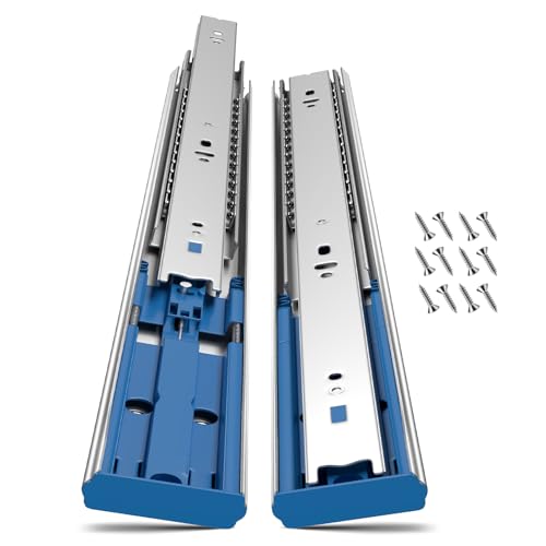 5 Pairs Soft Close Drawer Slides 14 Inch Heavy Duty Cabinet Runners - size: 14 Inch