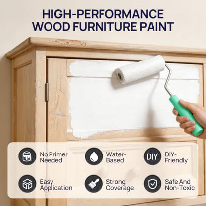 Boncart Wood Furniture Paint Kit - color: White, size: 20 Fl Oz (Pack of 1)