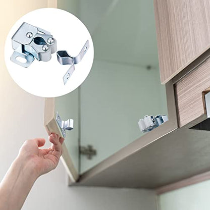Bonuci 20 Pcs Cabinet Door Latch and Catch Hardware, Silver - color: Silver