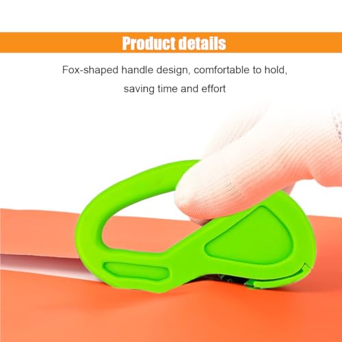 2PCS Wrapping Paper Cutter, Snitty Safety Vinyl Film Cutting Tool with Blade, Carbon Fiber Utility Knife, Craft Knife, Suitable for Window Tint Car Wrap, Craft Making - color: Green