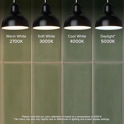 Smart Tiles Peel and Stick backsplash, Stacked Olive Green, 11.43"x9" - color: Olive Green