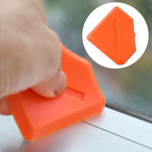 ZZRANYE Orange Caulking Tool Kit 3PCS, Silicone Finishing Tool Set with Multi-Edges for Sealing Grout, Caulk Smoothing & DIY Crafts, Reusable Caulk Remover Tools Sealant Finishing Grout Scraper