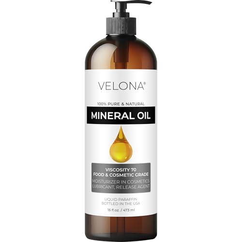 velona Mineral Oil 70 Viscosity NF - 16 fl oz, USP Grade, with Pump - size: 16 Ounce
