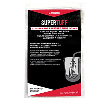 Trimaco SuperTuff Pump Strainer Bag with Draw String, 600 microns, 3 pack, White