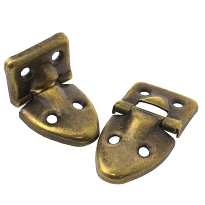 6 Pcs Bronze 90-Degree Stop Hinges with Screws