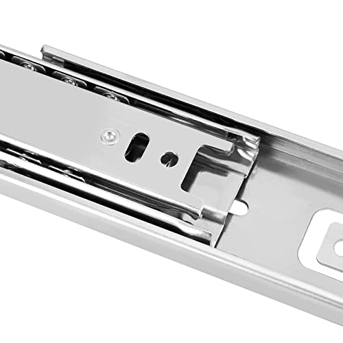 SEUNMUK 6 Pairs 6 Inch Full Extension Less Noise Drawer Slides 3 Section Ball Bearing Side Mounted Drawer Slider Heavy Duty Drawer Slides, with 48 Mounting Screws, 100 LB, Silver - size: Silver 6 Inch -6 Pairs