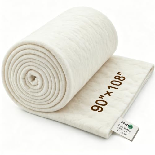 Natural Cotton Quilt Batting 80 × 108 Inches 200gsm - size: 80 × 108 Inches