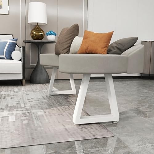 16 Inch Metal Table Legs, Trapezoid Bench Legs Coffee & Side Table Feets for DIY Furniture Office Desk Chair Stool Feets, Set of 2 (H16 x W10.8,White) - color: White, size: 16" Trapezoid