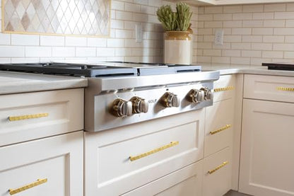 Goo-Ki 7-1/2 Inch（192mm Hole Centers Luxurious & Sturdy Gilded Ray Cabinet Handls,Polished Rich Gold Cabinet Pulls for Kitchen,Drawer,Cupboard & Wardrobe,6 Pack - color: Polished Rich Gold, size: 7.6 inch (192 mm) Hole Centers, style: Pulls With No Backpl