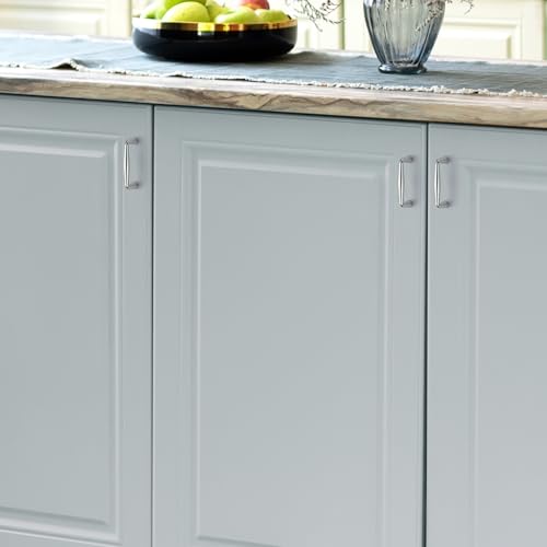 Ravinte Polished Chrome Cabinet Handles Solid Handles,3 Inch,10 Pack - color: Polished Chrome, size: 3 Inches Hole Center