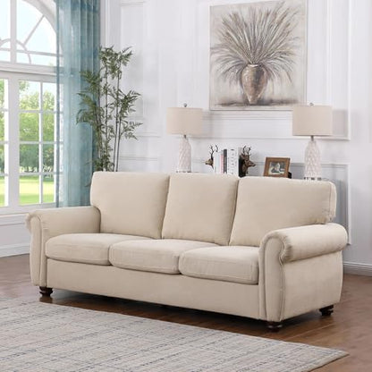 Michanco 3 Inch/ 7CM Round Furniture Legs Replacement Couch Sofa Legs Set of 4 Chunky Bun Feet for Furniture Wood Legs Mid Century Predrilled M8 Bolt - color: 7cm Espresso