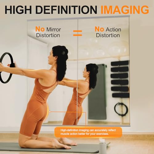 Delma Home Gym Mirror, 60''x25''x2PCS Silver - size: 60''x25''x2PCS