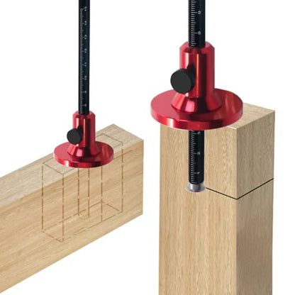 Fafeicy Wheel Marking Gauge, European Aluminum Alloy Scriber Woodworking Mortise Parallel Scribing Tool with Knurled Knob, Metric and Inch Scales