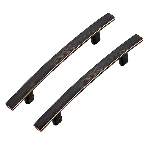 30 Pack Oil Rubbed Bronze Cabinet Handles, 3" Hole Center Curved Pulls - color: Oil Rubbed Bronze, size: 3" Hole Center