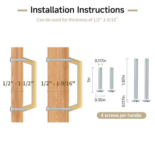 Estmoon 10 Pack 5 Inch Cabinet Handles - Champagne Bronze Cabinet Pulls Modern Square Kitchen Handles for Cabinets and Drawers Cabinet Hardware, 5" Hole Centers(128 mm) - color: Champagne Bronze