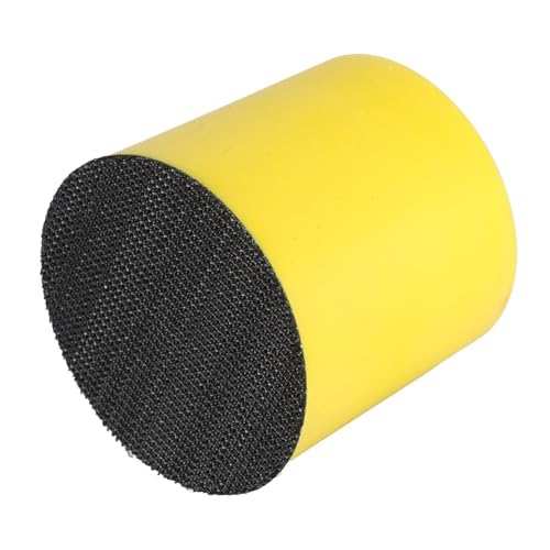 2/3/5inch Round Foam Sanding Pads – PU Hook & Loop Foam Hand Sanding Block for Wood Polishing, Non-Slip Grip & Universal Suede Paper Fit(2 inch)