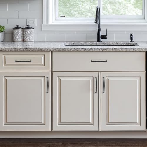 Ravinte Matte Black Cabinet Handles Solid Handles,5 Inch,10 Pack - color: Matte Black, size: 5 Inches Hole Center