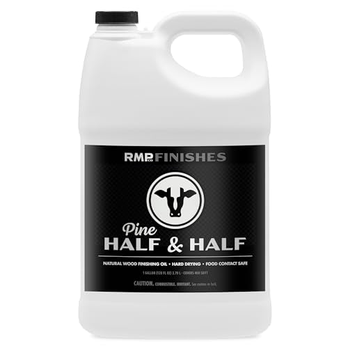 RMP Finishes Half and Half, Pure Tung Oil Mix for Wood Finishing, Cutting Boards, Butcher Blocks, Clay, Stone, and Slate, Food Grade, Pine, 1 Gallon - color: Pine, size: 128 Fl Oz