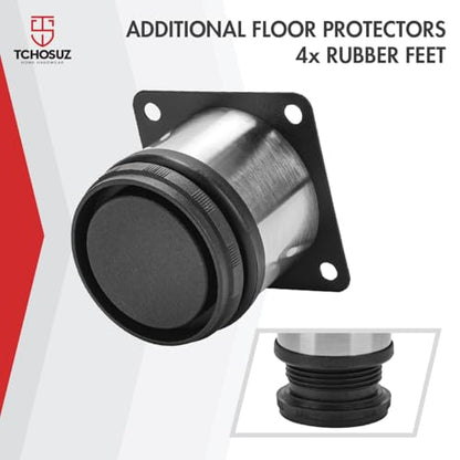 2 Inch Heavy-Duty Metal Furniture Legs 4-Pack Modern Round Feet - size: 2"/5cm