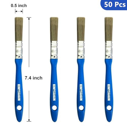 King Origin Small Paint Brush Set, 50 PCS, 1/2 Inch (13mm) - color: 50 Pack, 1/2 Inch