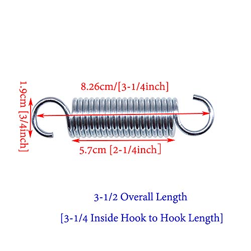 Yoogu 3-1/2 inch Overall Length Recliner Sofa Chair Springs | Pack of 2 - size: 3-1/2 Inch