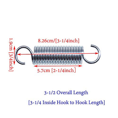 Yoogu 3-1/2 inch Overall Length Recliner Sofa Chair Springs | Pack of 2 - size: 3-1/2 Inch