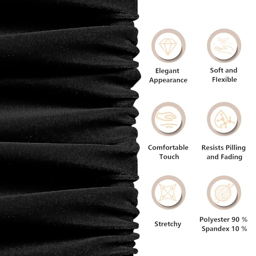 KKJIAF 2 Yard Black Stretch Velvet Fabric 60" Wide for DIY Crafts - color: Black, size: 2 Yard