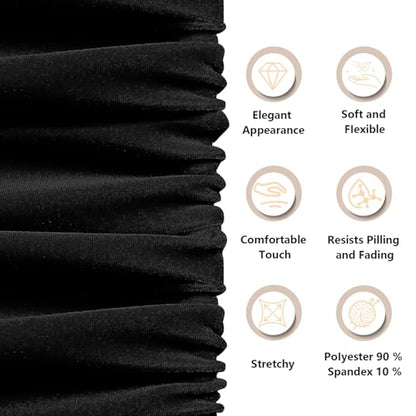 KKJIAF 2 Yard Black Stretch Velvet Fabric 60" Wide for DIY Crafts - color: Black, size: 2 Yard