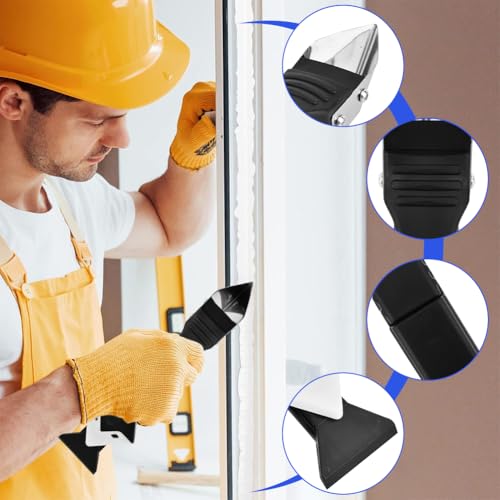 Caulking Tool 3 in 1, Silicone Caulk & Grout Remover Tool