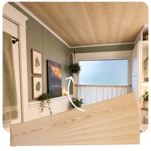 A LA Maison Ceilings WP01nm-12 Foam Wood Ceiling Planks, 39 in x 6 in, Natural Maple, Pack of 12 - color: Natural Maple, size: Pack of 12