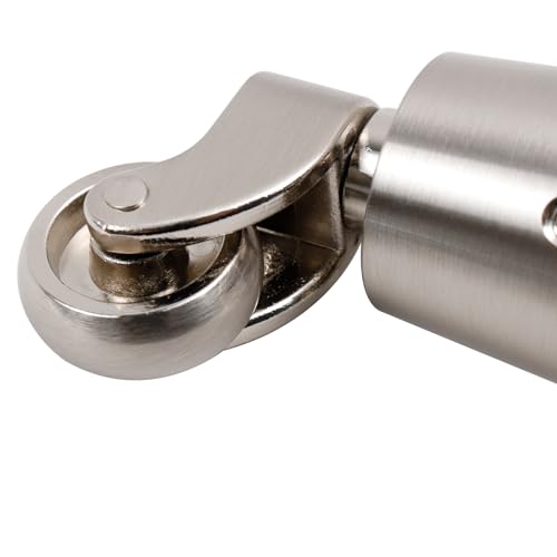 Semetall 4pcs Metal Swivel Round Cup Caster 2.52-Inch Height Silver - style: A-T0031
