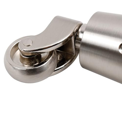 Semetall 4pcs Metal Swivel Round Cup Caster 2.52-Inch Height Silver - style: A-T0031