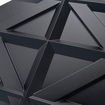 Art3d Decorativ PVC Glue-Up 3D Wall Panel, 19.7 x 19.7 in, 12-Pack, Black - color: ‎Black