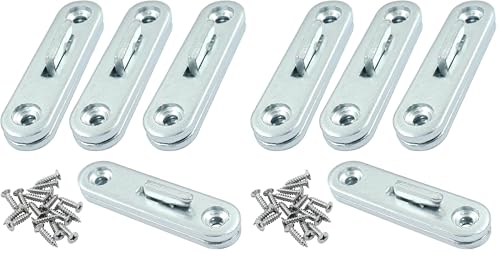 Hordion 4 Sets 3" Bed Rail Fasteners, Wood Bed Rail Fittings Furniture Bed Frame Hardware (Pack of 2) - size: 3 Inch (Pack of 2)