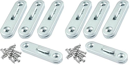 Hordion 4 Sets 3" Bed Rail Fasteners, Wood Bed Rail Fittings Furniture Bed Frame Hardware (Pack of 2) - size: 3 Inch (Pack of 2)