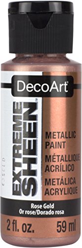 DecoArt 2 Ounce, Rose Gold Extreme Sheen Paint, 2 oz - color: Rose Gold, size: 2 Fl Oz (Pack of 1)