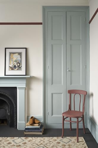 Annie Sloan Satin Paint (Upstate Blue, 25 Fl Oz /750 mL). Soft sheen for interior wood and metal. Self-leveling, all-in-one paint with no wax or lacquer required. - color: Upstate Blue