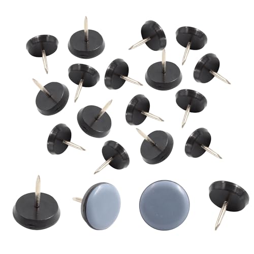 24pcs 7/8" Nail on Furniture Glides Sliders for Wooden Furniture, Furniture Sliders Pads Teflon Furniture Glides Chair Leg Pads Floor Protectors PTFE Moving Furniture Glides - size: 0.87"-24pcs