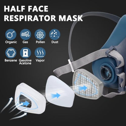 Half Face Respirator Mask Gas Respirator with Quick Release