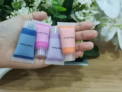 DGAGA 12 Color Chalk Paste Set,Screen Printing Ink,Starter Chalk Paste Paint for Stencil,Self Adhesive Silk Screen Stencils Paste,Chalkboard Paint for Silk Screen Transfers DIY Home Art Craft 10G/Jar
