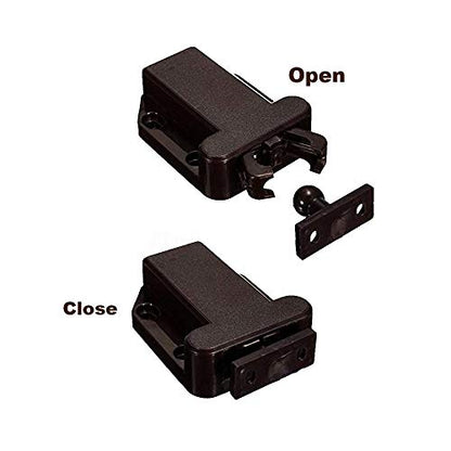 8 Pack Push Latch，Touch Latch Safe Push Latch，Rebound self-Locking Device，Open Catch Lock Drawer Cabinet Catch Touch Latch Cupboard Bedroom