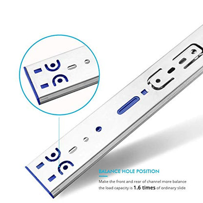 6 Pairs of 18 Inch Soft Close Full Extension Drawer Slides - size: 18 Inch