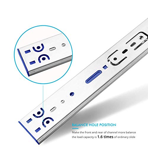 10 Pairs of 20 Inch Soft Close Full Extension Drawer Slides - size: 20 Inch