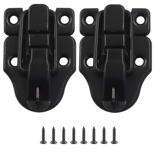 2-Pack Metal Toggle Latch, Black - color: Black