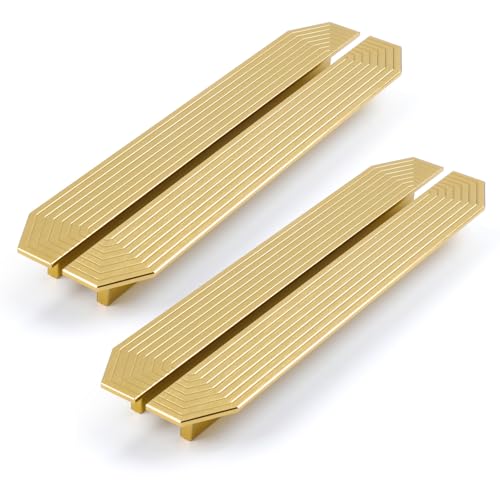 BaiNong 4 Pack Gold Drawer Pulls 9.8" Cabinet Handles Traditional Retro - color: 4 Pack 9.8" Polygon