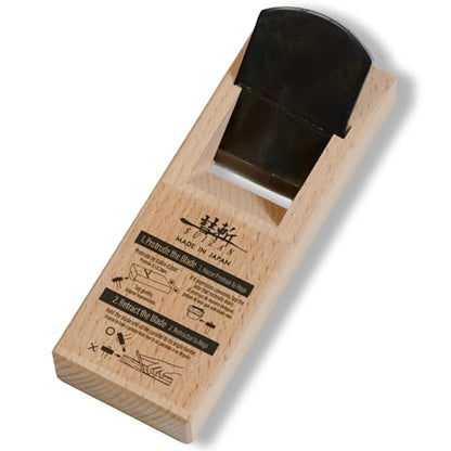 SUIZAN Kanna Japanese Wood Planer 1.7" Single Blade - Hand Block Plane - size: 1.7 inch (42mm) 1-Blade