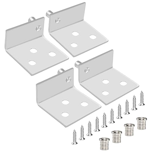 Aifeier ET 2 Sets Pivot Hinges Stainless Steel Silver Heavy Duty Concealed - color: Stainless steel silver